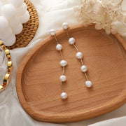 Pearl Tassel Earrings - Sara closet