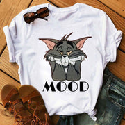 Women Mood Cat Shirt - Sara closet