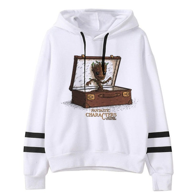 Baby Groot Print Hoodie - Sara closet