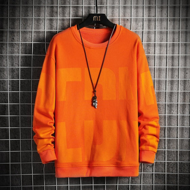 Men's Crewneck Print Hoodie - Sara closet