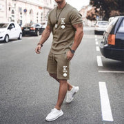 Men's casual clothing set, offering comfort and style for everyday wear. This versatile ensemble includes a variety of mix-and-match pieces, perfect for creating effortless and laid-back looks.
