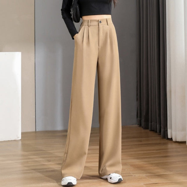 Office Wear Straight Pants - Sara closet