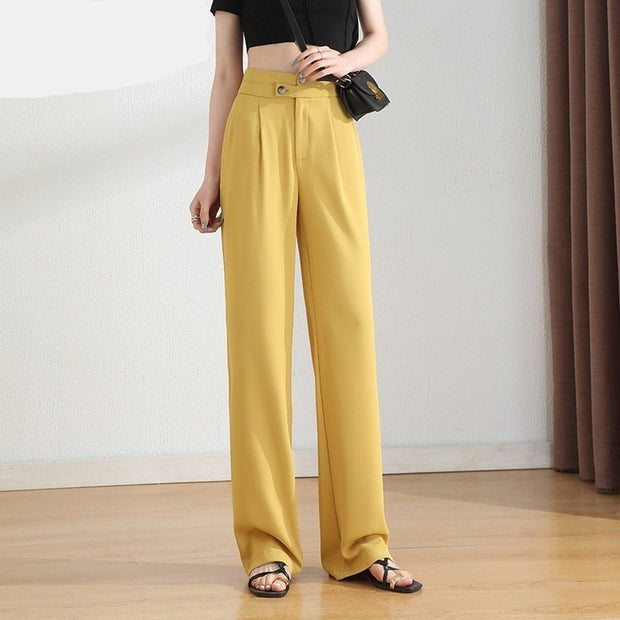 Ice Silk Wide Leg Pants - Sara closet