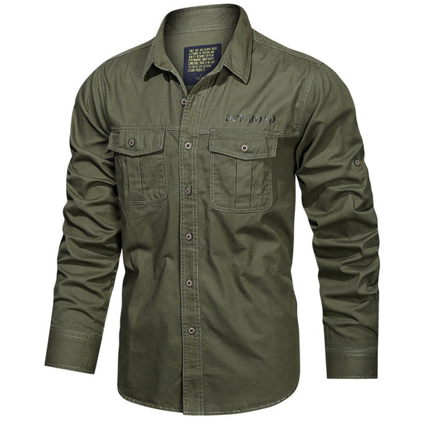 Men Military Cotton Shirts - Sara closet