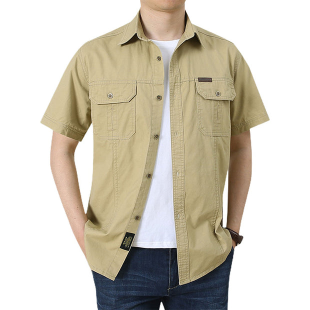 Men Military Casual Shirts - Sara closet